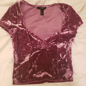 Forever 21 Velvet Cropped Top